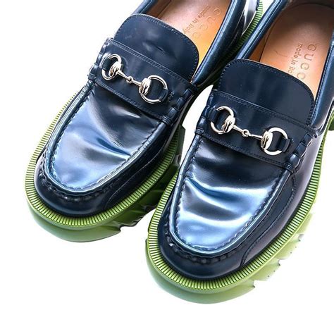 navy gucci loafers womens|Gucci horse bit loafers.